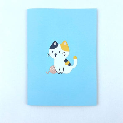 Cute Cat Pop up card, Birthday 3D Card