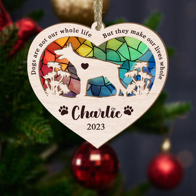 Personalized Doberman-Pinscher Suncatcher Ornament - Engraved Dog Memorial | Custom Gift For Dog Lovers | Pet Remembrance Ornament | Suitable For Any Occasion