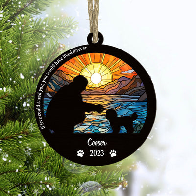 Shih Tzu Dog Memorial Suncatcher Ornament - Forever Love For Pet Lovers