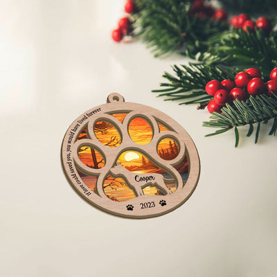 Great Dane Suncatcher Ornament - Dog Paw Memorial - Perfect Christmas Gift For Dog Lovers - Sunset Background Design - Ideal For Any Occasion - Handmade With Love