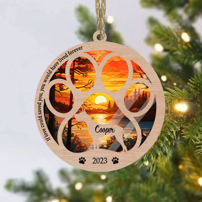 Great Dane Suncatcher Ornament - Dog Paw Memorial - Perfect Christmas Gift For Dog Lovers - Sunset Background Design - Ideal For Any Occasion - Handmade With Love