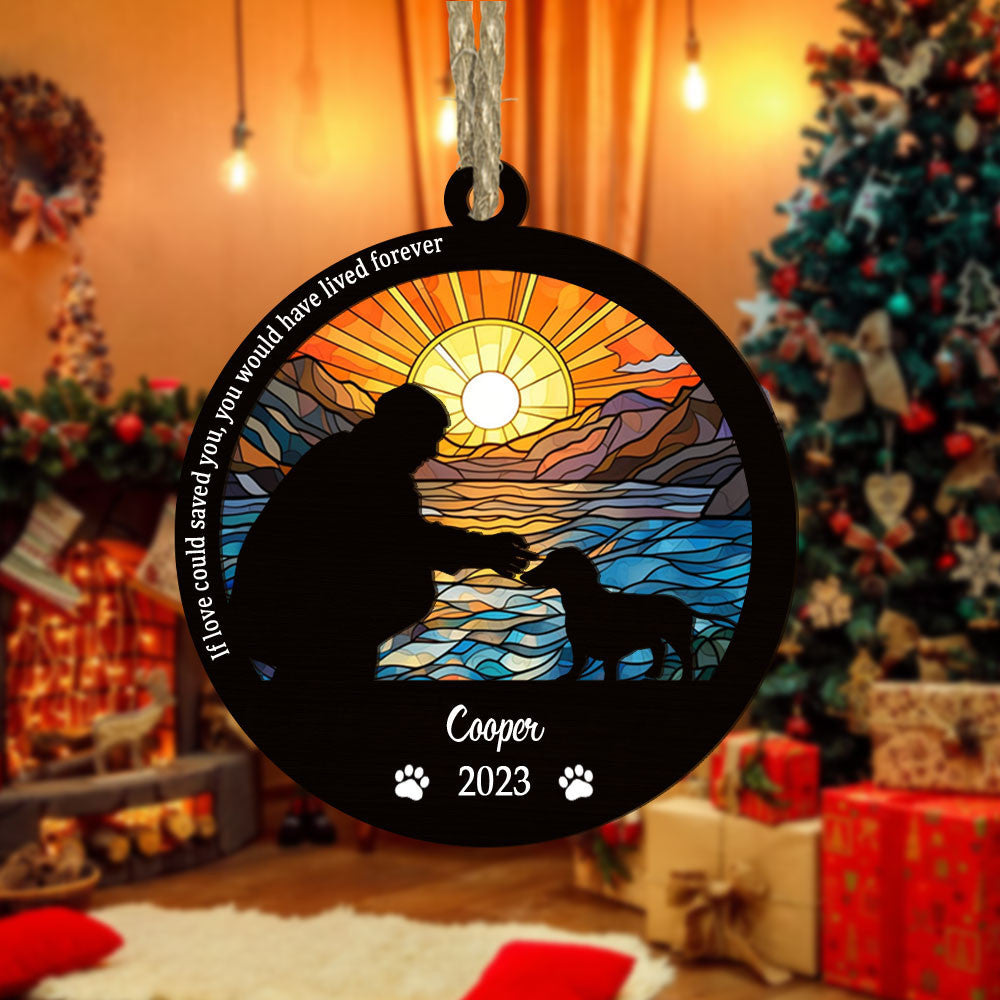 Dachshund Suncatcher Ornament Love Forever Dog Memorial Suitable Occasions