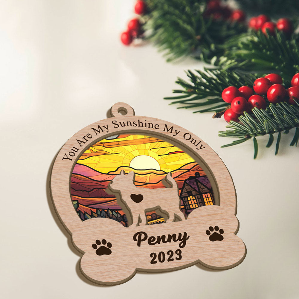 Custom Chihuahuas Suncatcher Ornament - You Are My Sunshine - Personalized Dogs Name And Year - Gift For Dog Lover