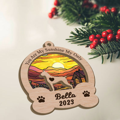 Custom Dogs Name And Year Boxer Suncatcher Ornament - Perfect Gift For Dog Lovers | Suitable For Any Occasion