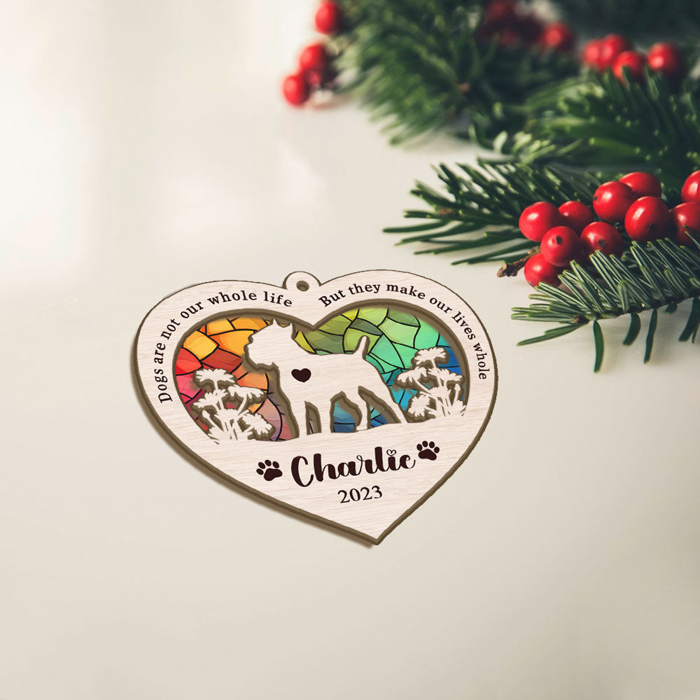 Personalized Cane Corso Suncatcher Ornament: Engraved Dog Memorial, Custom Name And Year � Ideal Gift For Cane Corso Lovers, Dog Owners, And Memorials