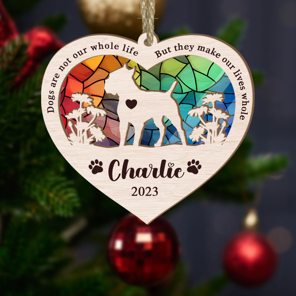 Personalized Cane Corso Suncatcher Ornament: Engraved Dog Memorial, Custom Name And Year � Ideal Gift For Cane Corso Lovers, Dog Owners, And Memorials
