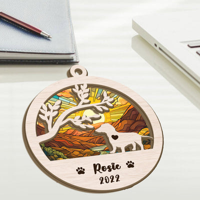 Personalized Dachshund Suncatcher - Custom Dogs Name Christmas Ornament, Gift For Dog Lover - Suitable For All Occasions