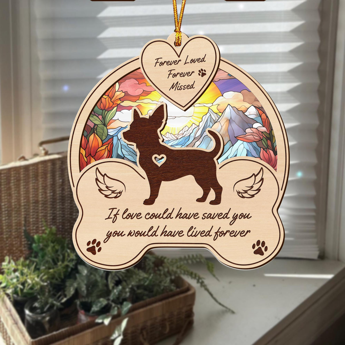 Chihuahua 2 Layered Mix Ornament, Dogs Ornament, Christmas Tree Hanging, Home Decorations