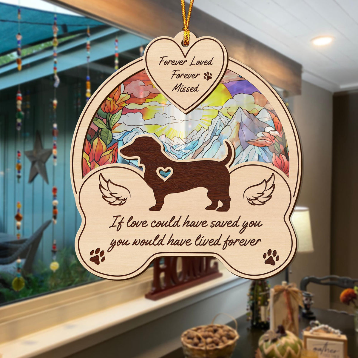 Dachshund 2 Layered Mix Ornament, Dogs Ornament, Christmas Tree Hanging, Home Decorations
