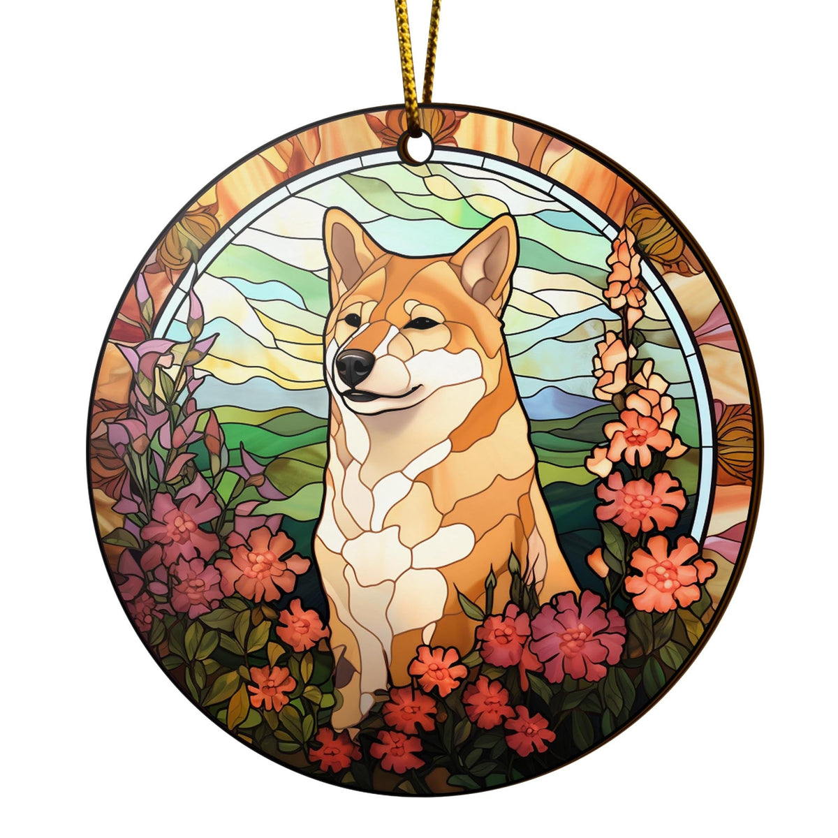 Shiba Shiba Inu Christmas Wooden Ornament 2 Sides, Shiba Inu Christmas Ornament, Christmas Tree Hanging Decorations
