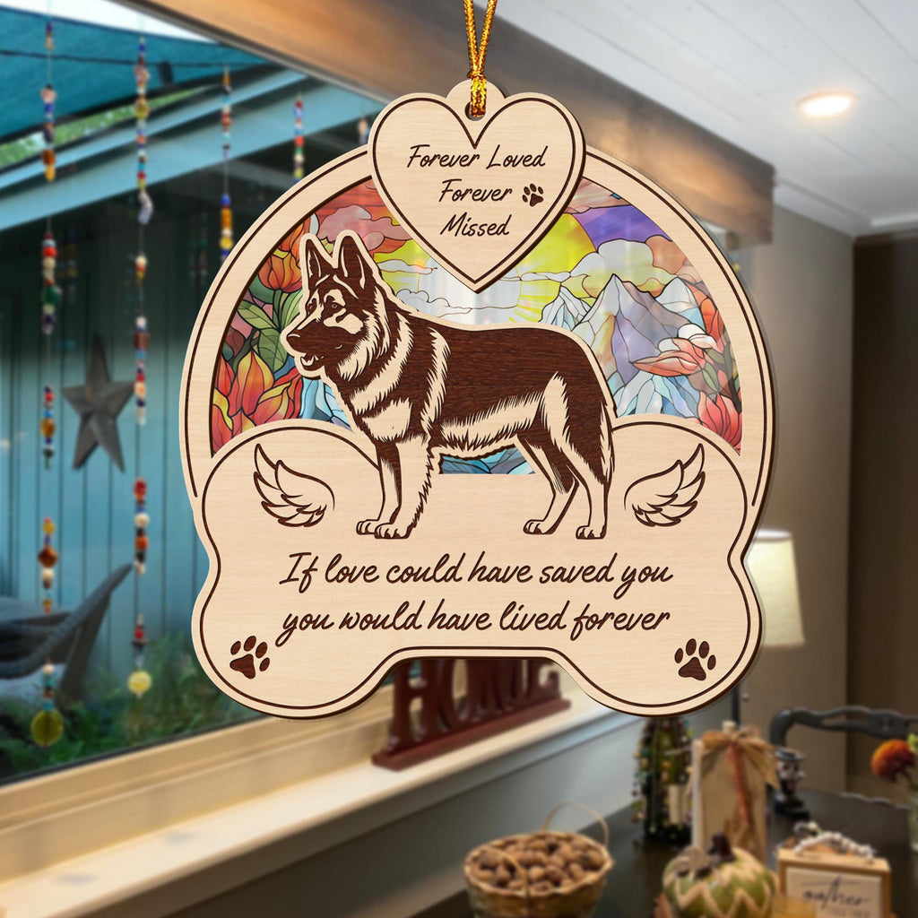 German Shepherd 2 Layered Mix Ornament, Dogs Ornament, Christmas Tree Hanging, Home Decorations