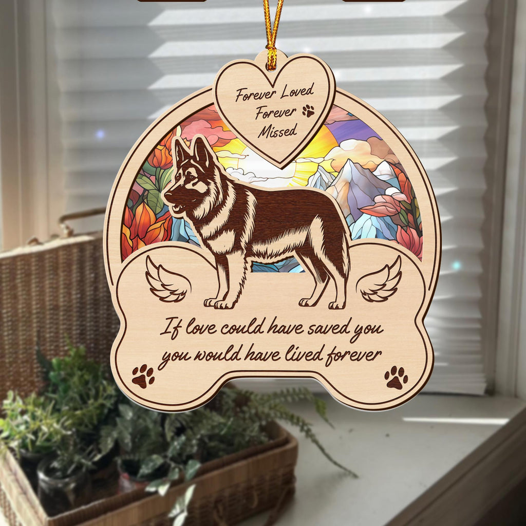 German Shepherd 2 Layered Mix Ornament, Dogs Ornament, Christmas Tree Hanging, Home Decorations