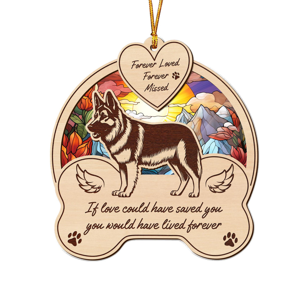 German Shepherd 2 Layered Mix Ornament, Dogs Ornament, Christmas Tree Hanging, Home Decorations
