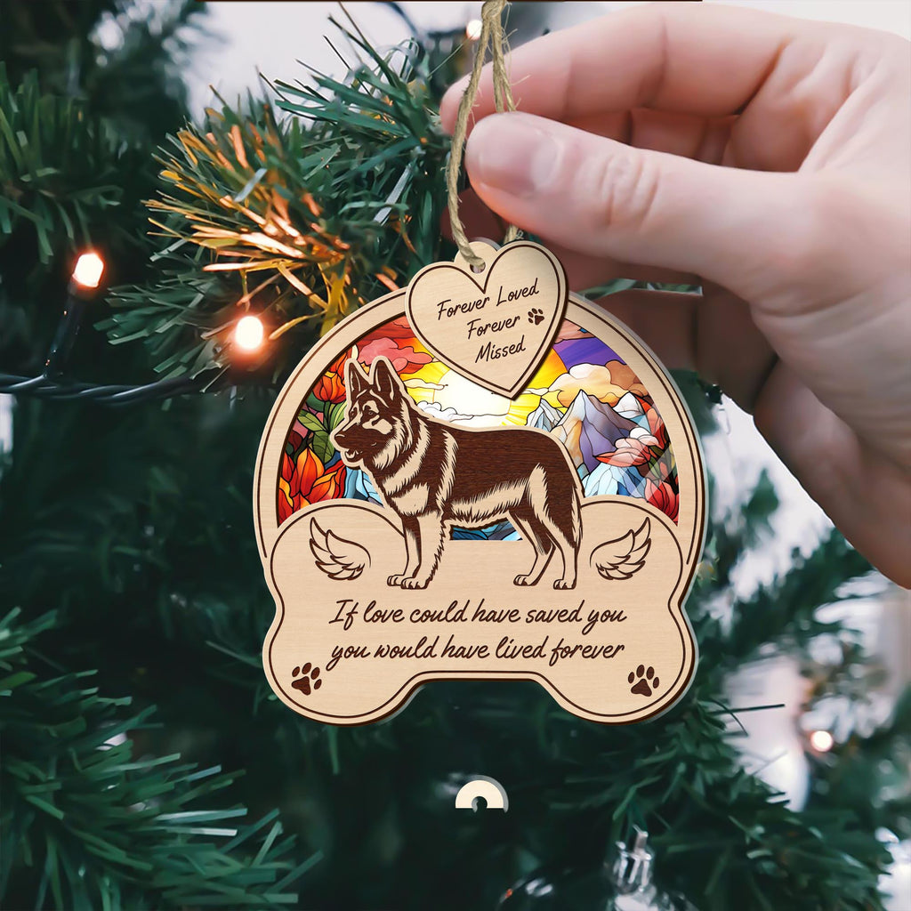 German Shepherd 2 Layered Mix Ornament, Dogs Ornament, Christmas Tree Hanging, Home Decorations