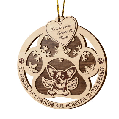 Chihuahua 2 Layered Piece Wooden Ornament, Dogs Ornament, Dog Lovers Gifts