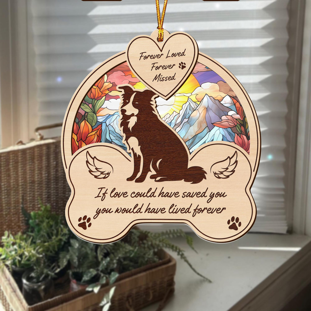 Border Collie 2 Layered Mix Ornament, Dogs Ornament, Christmas Tree Hanging, Home Decorations