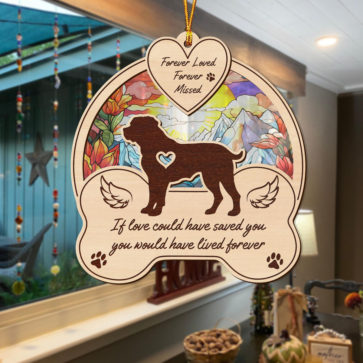 Rottweiler 2 Layered Mix Ornament, Dogs Ornament, Christmas Tree Hanging, Home Decorations