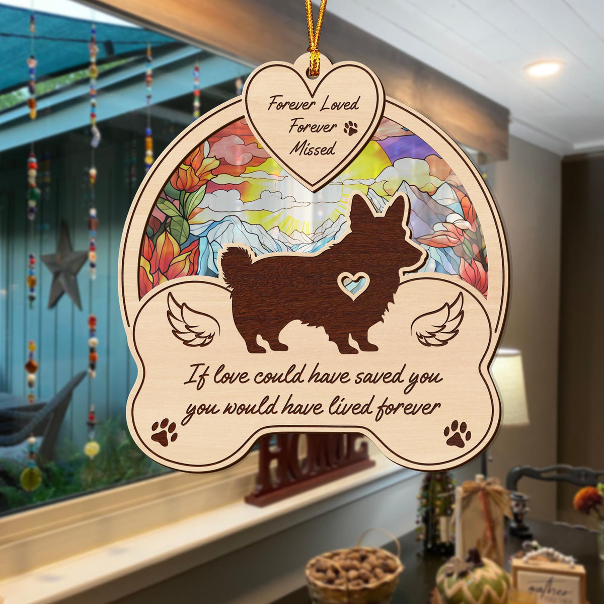 Corgi 2 Layered Mix Ornament, Dogs Ornament, Christmas Tree Hanging, Home Decorations