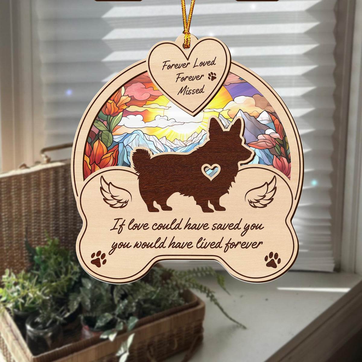 Corgi 2 Layered Mix Ornament, Dogs Ornament, Christmas Tree Hanging, Home Decorations