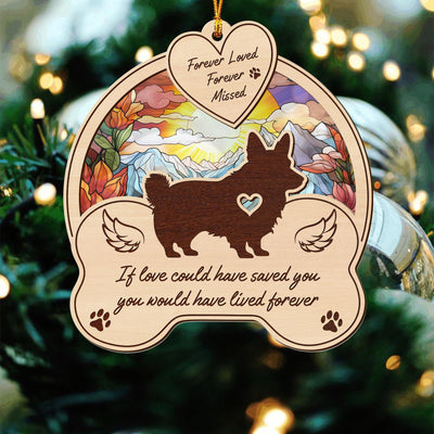 Corgi 2 Layered Mix Ornament, Dogs Ornament, Christmas Tree Hanging, Home Decorations