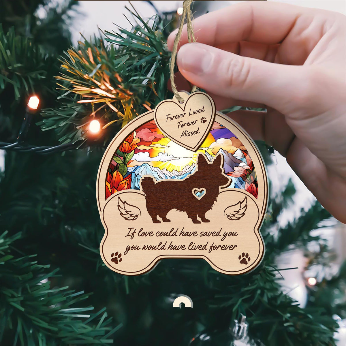 Corgi 2 Layered Mix Ornament, Dogs Ornament, Christmas Tree Hanging, Home Decorations