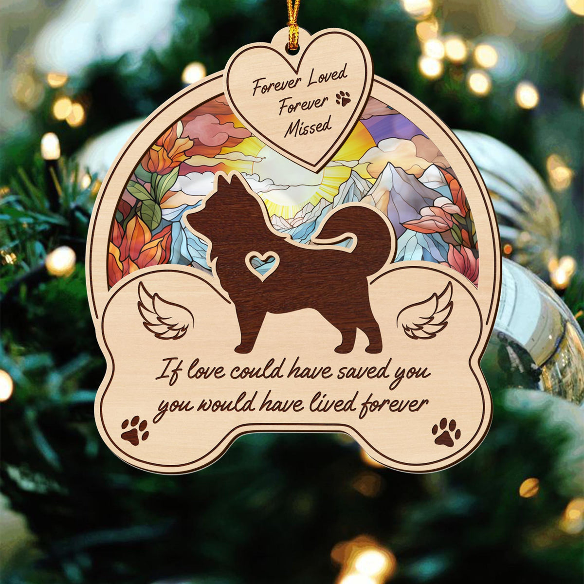 Shiba Inu 2 Layered Mix Ornament, Dogs Ornament, Christmas Tree Hanging, Home Decorations