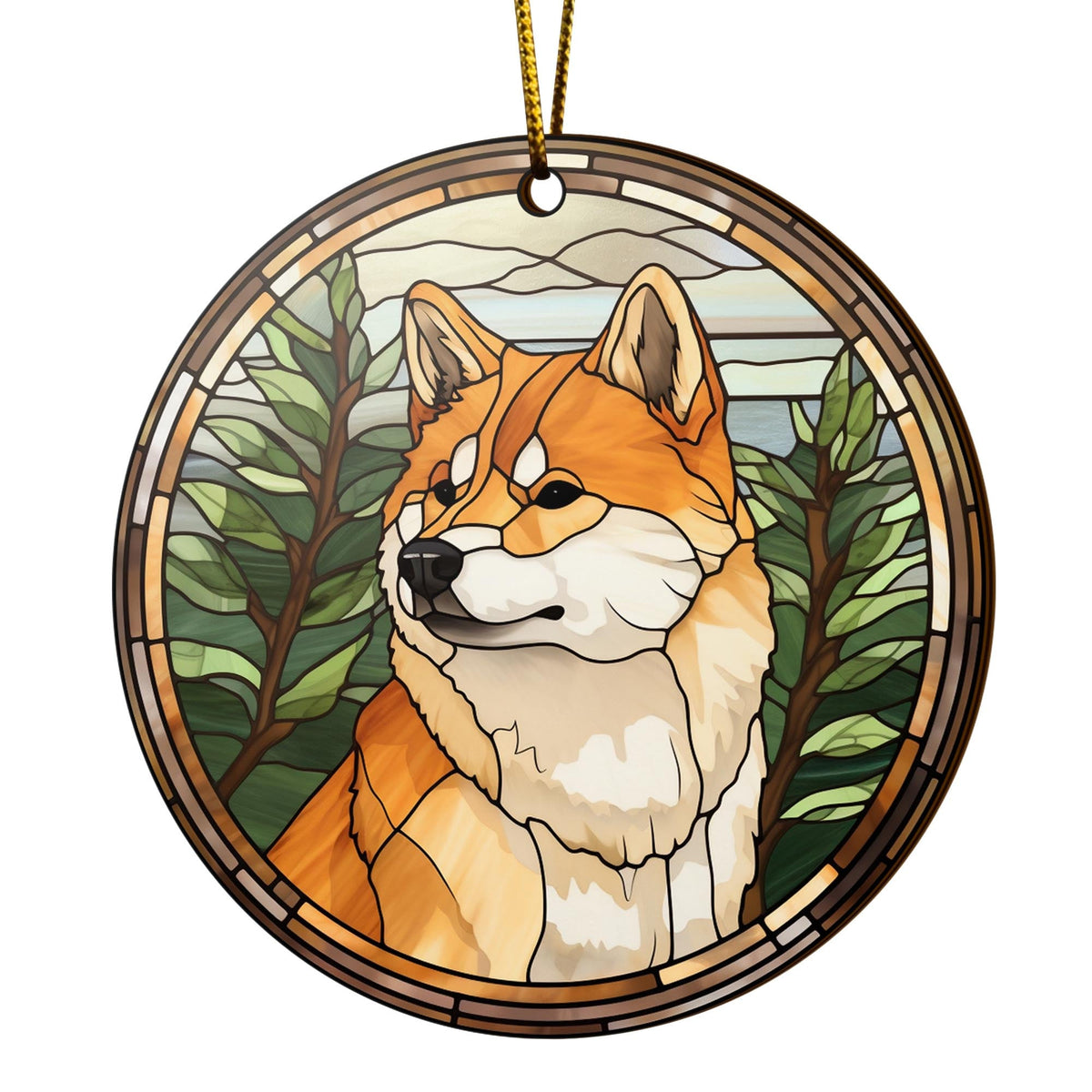 Shiba Shiba Inu Christmas Wooden Ornament 2 Sides, Shiba Inu Christmas Ornament, Christmas Tree Hanging Decorations