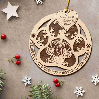 Boxer 2 Layered Piece Wooden Ornament, Dogs Ornament, Dog Lovers Gifts