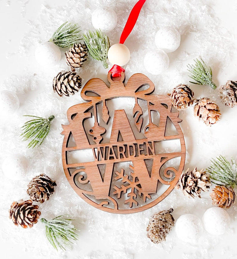 Christmas Ornament - Personalized Ornament - Name Ornament - Monogram - Personalized Gift - Family Ornaments - Christmas Tree Decor