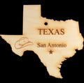Texas State Hanging Ornament, Wood Christmas Tree Ornament Gift Decor Personalized