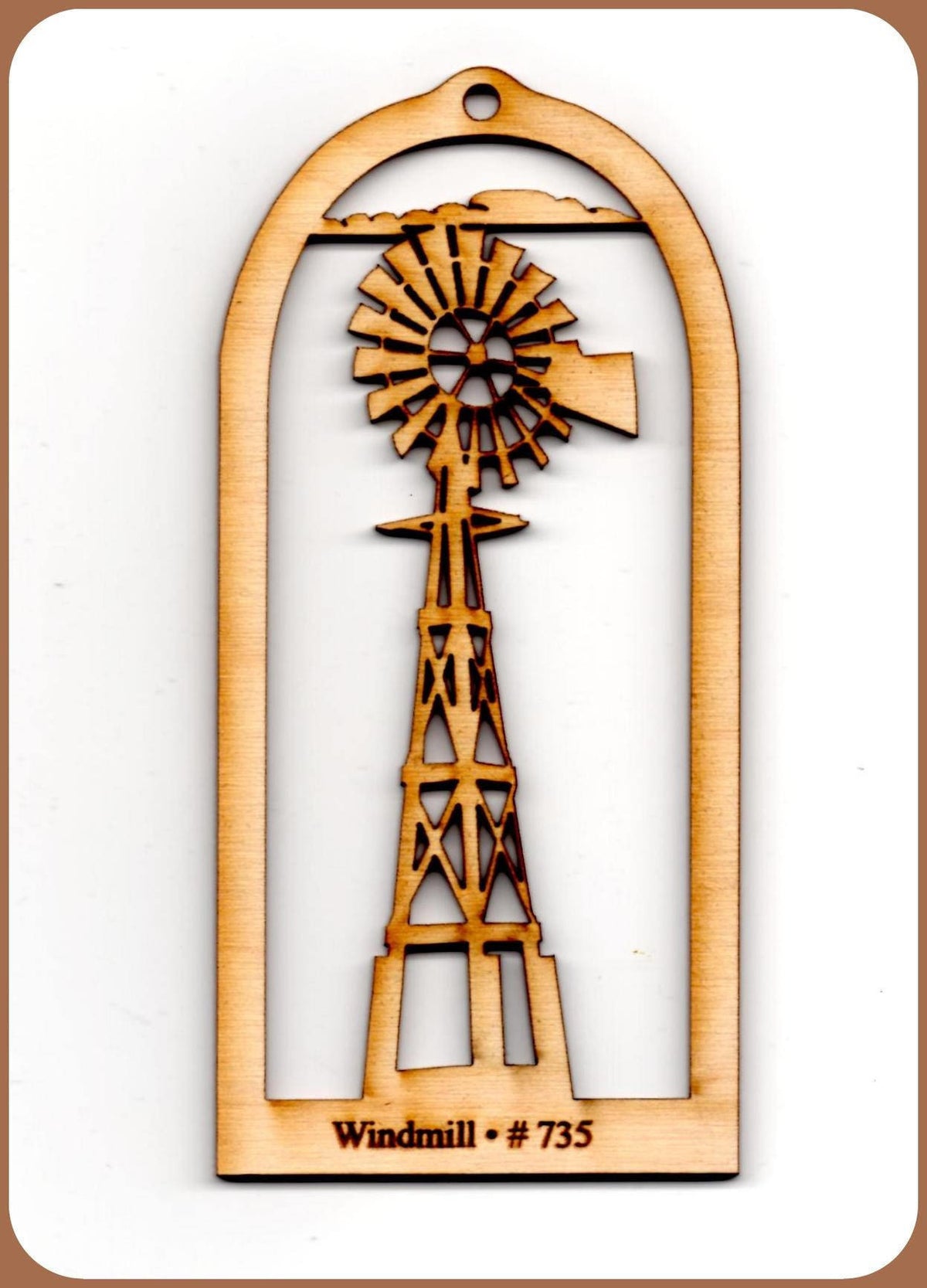 Windmill Hanging Ornament, Wood Christmas Tree Ornament Gift Decor Wood Personalized