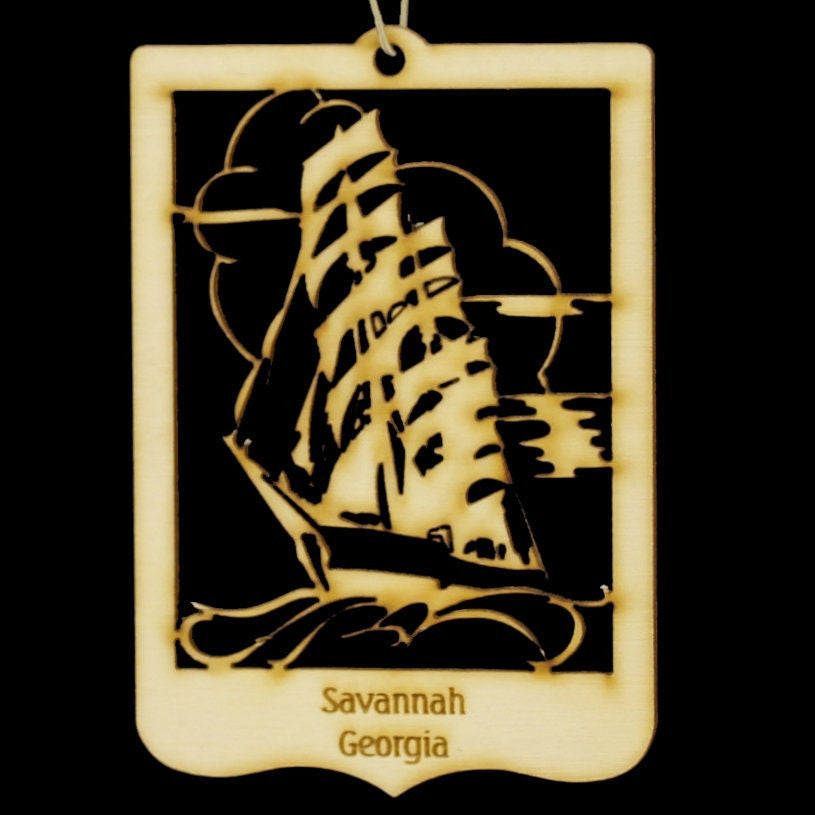Uss Constitution Old Ironsides Hanging Ornament, Wood Christmas Tree Ornament Gift Decor Personalized