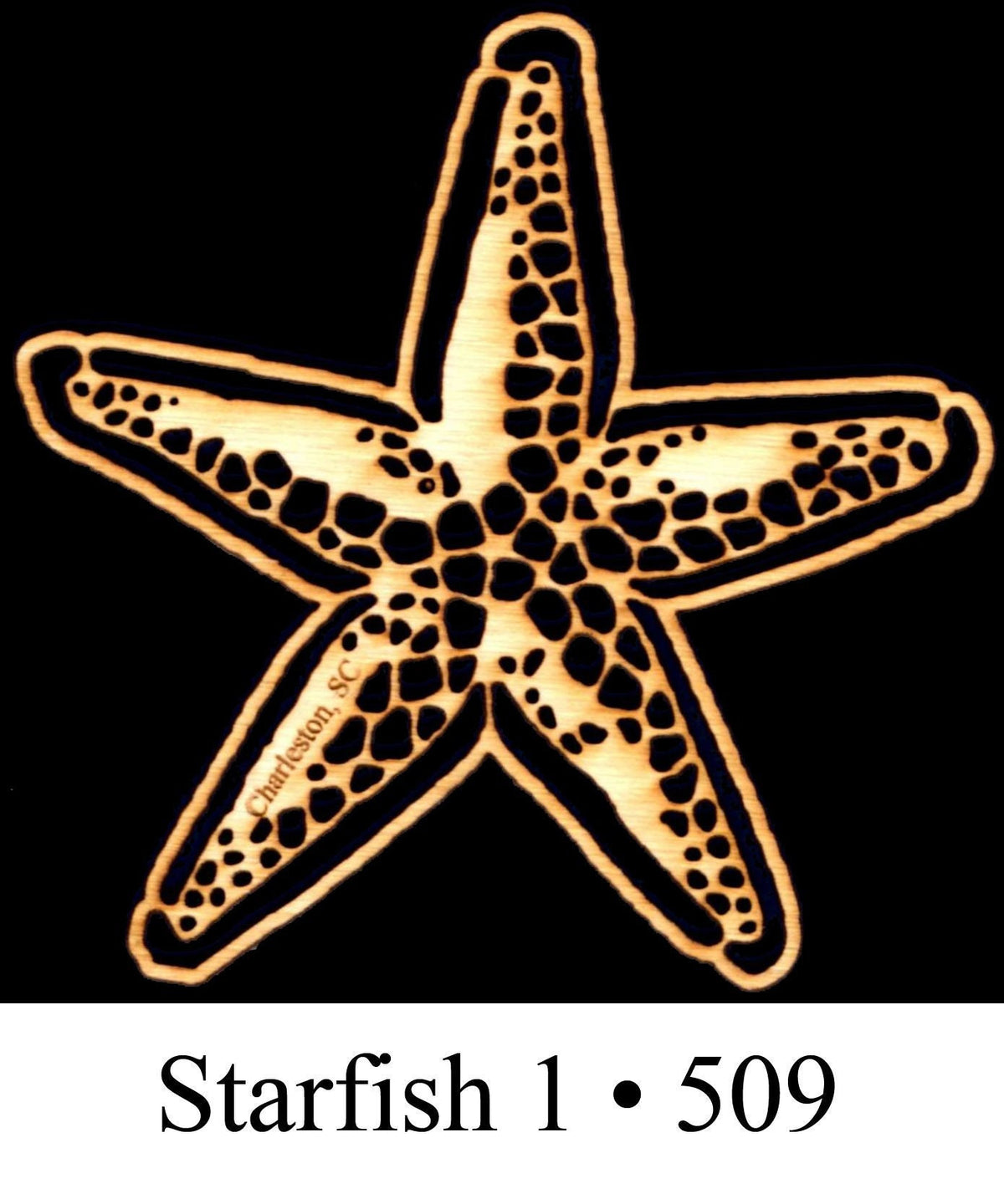 Starfish Hanging Ornament, Wood Christmas Tree Ornament Gift Decor Chose A Pattern Personalized
