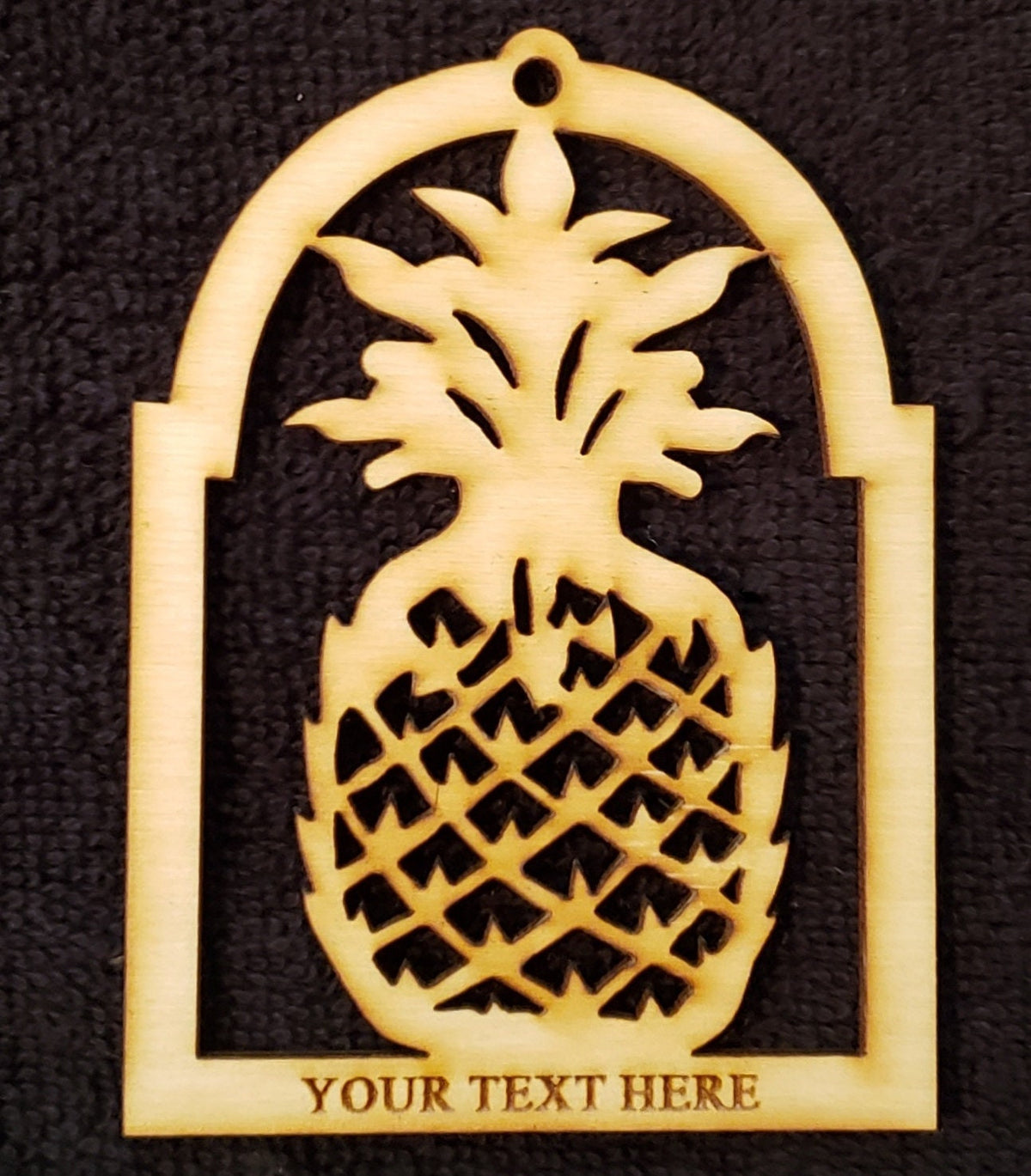 Pineapple Hanging Ornament, Wood Christmas Tree Ornament Gift Decor Personalized