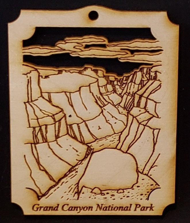 Grand Canyon Ornament Wood Christmas Tree Ornament Decor