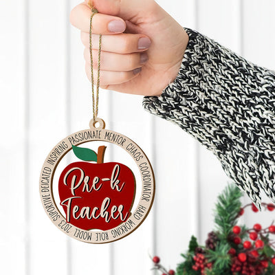 Teacher Christmas Personalized Wood Perfect Ornament Gifts For Teacher