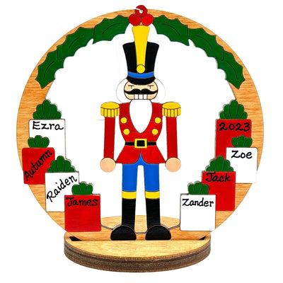 Personalized Nutcracker Christmas Ornament- Wood, Laser Cut Wood Hanging Ornament