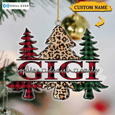 Custom Family Merry Christmas Acrylic Home Decor Xmas Ornament