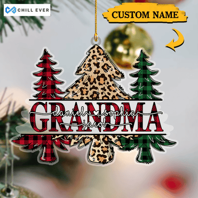 Custom Family Merry Christmas Acrylic Home Decor Xmas Ornament