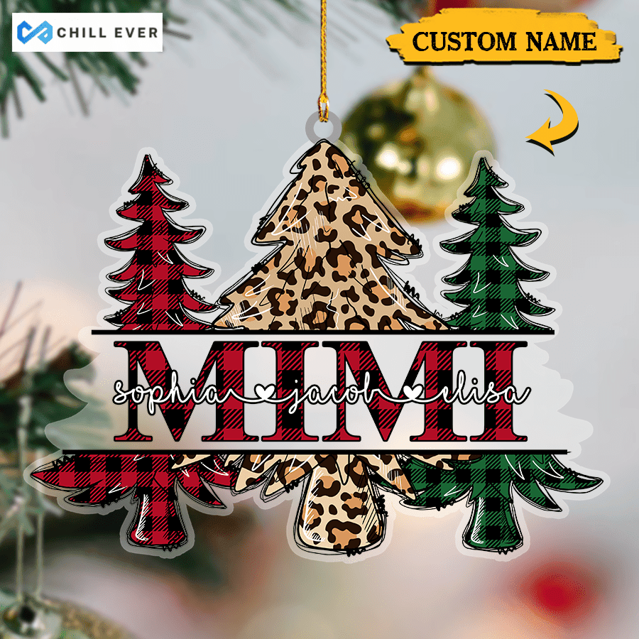 Custom Family Merry Christmas Acrylic Home Decor Xmas Ornament