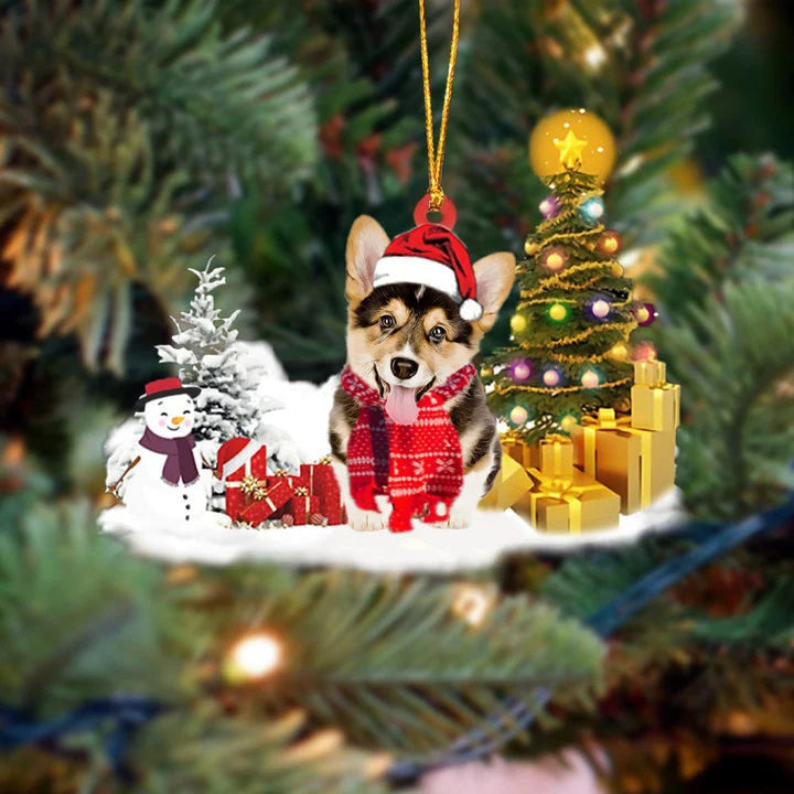 Pembroke Welsh Corgi Christmas Ornament - Custom Shape Gift For Dog Lovers