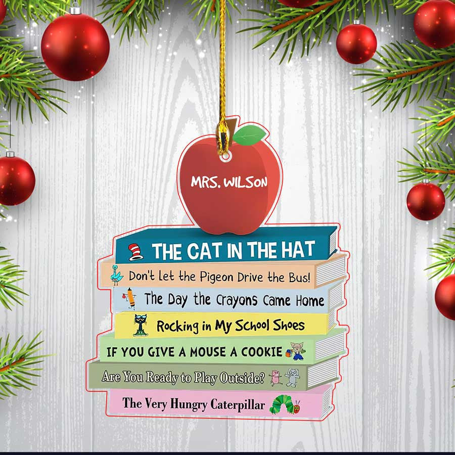 Teacher Children's Book Collection: Personalized Acrylic Flat Ornament - Suitable Gift For Teachers And Education Enthusiasts