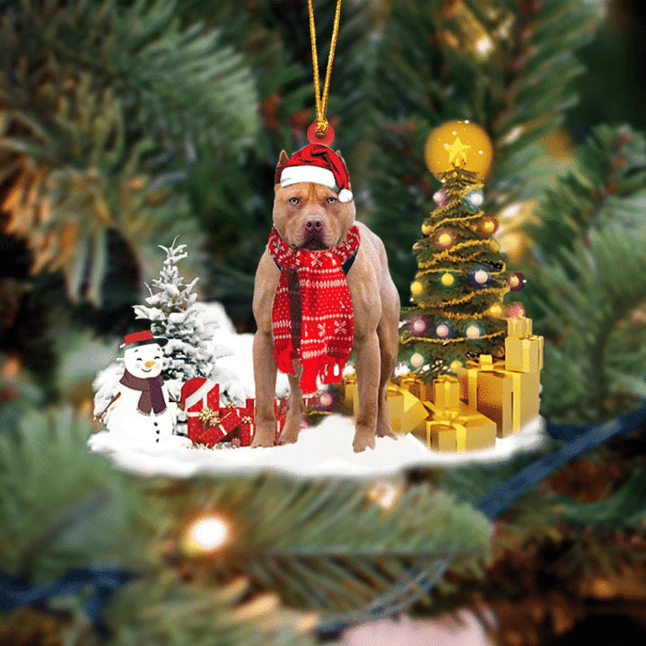 Pit Bull Ornament - Custom Dog Lover Gift For Christmas