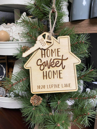 Our First Christmas Ornament 2022, Wooden House Christmas Ornament, New Home Gift, Housewarming Gift, First Christmas In Our New Home Gift
