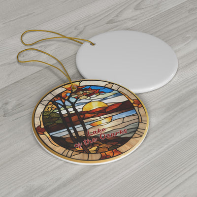 Lake Of The Ozarks Ornament, Missouri Christmas Tree Ornament, Holiday Ornament, Vacation Keepsake Souvenir Gift, Ceramic Ornament