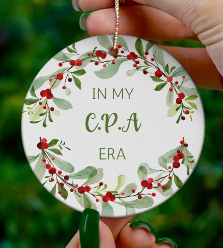 Cpa Ornament, Cpa Gift, Accounting Christmas Tree Ornament, Gift For Accountant, Business Gifts