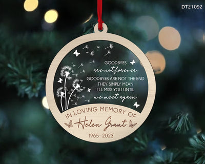 Personalized Memorial Christmas Ornament, In Loving Memory Christmas Ornament, Loss Of Loved Mom Dad Remembrance Gifts, Sympathy Gift