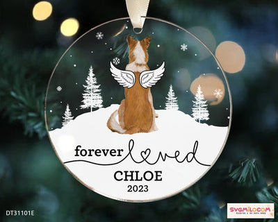 Personalized Pet Memorial Ornament, Customized Dog Memorial Christmas Ornament, Pet Loss Gift, Dog Memorial Gift, Dog Remembrance Keepsake
