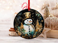 Christmas 2024 Ornament, Christmas Decoration, Holiday Gift Idea, Heirloom Keepsake, Round Ceramic, Gift Exchange, Gift Idea, Snowman