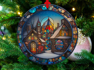 Christmas 2024 Ornament, Christmas Decoration, Holiday Gift Idea, Heirloom Keepsake, Round Ceramic, Gift Exchange, Gift Idea, Xmas